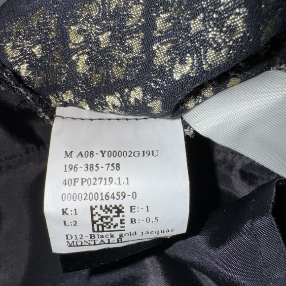 Ann Taylor Black and Gold Jacquard Pants Size 8 - Picture 8 of 11